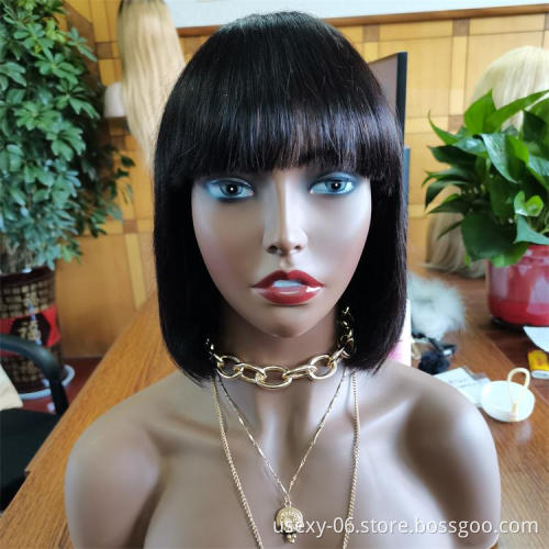 Usexy Stock For Black Friday 1B/613 Blonde Machine Made Human Hair Wigs 8-14 Inch Glueless Bob Short Wig Black Women